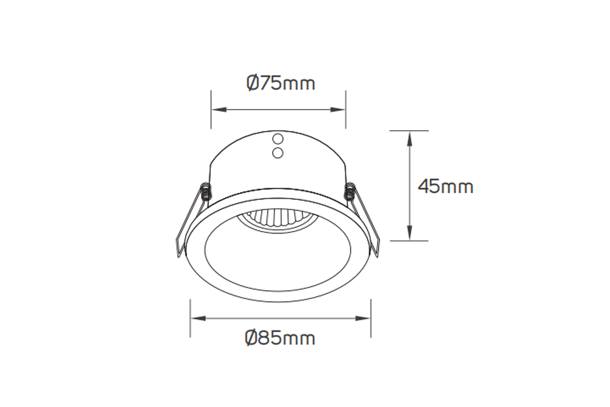 Fixed GU10 Lamp Holder for Focused Illumination