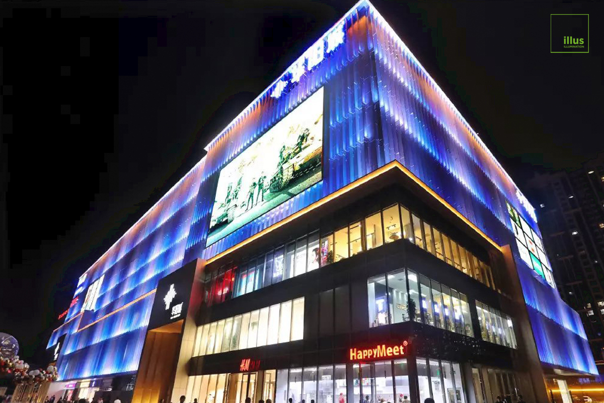 Night-view-of-xi-an-huayang-city-shopping-center